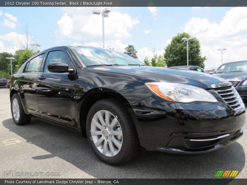 Black / Black/Light Frost 2012 Chrysler 200 Touring Sedan