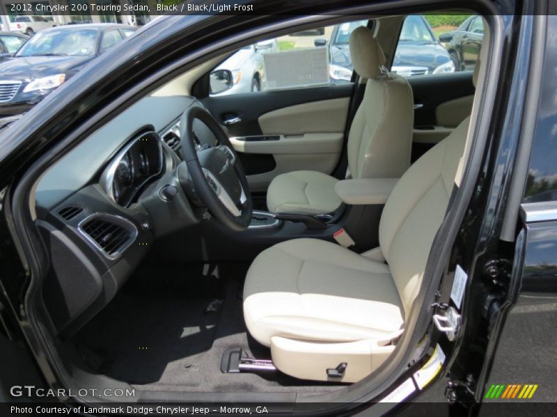 Black / Black/Light Frost 2012 Chrysler 200 Touring Sedan