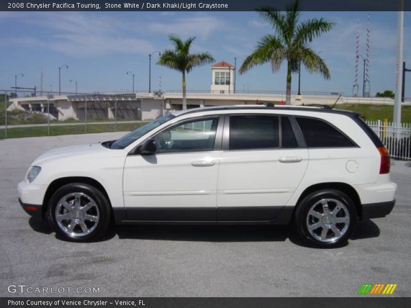 Stone White / Dark Khaki/Light Graystone 2008 Chrysler Pacifica Touring