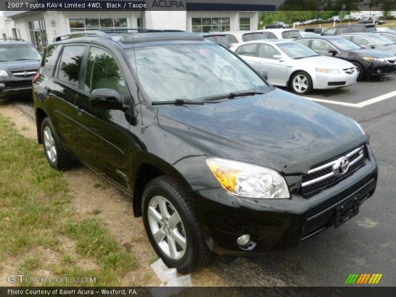 Black / Taupe 2007 Toyota RAV4 Limited 4WD