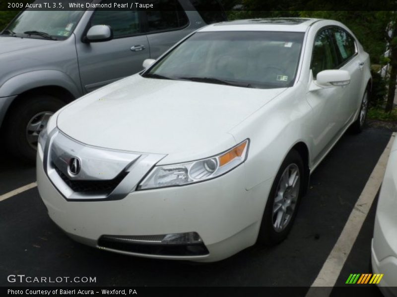White Diamond Pearl / Taupe 2009 Acura TL 3.5