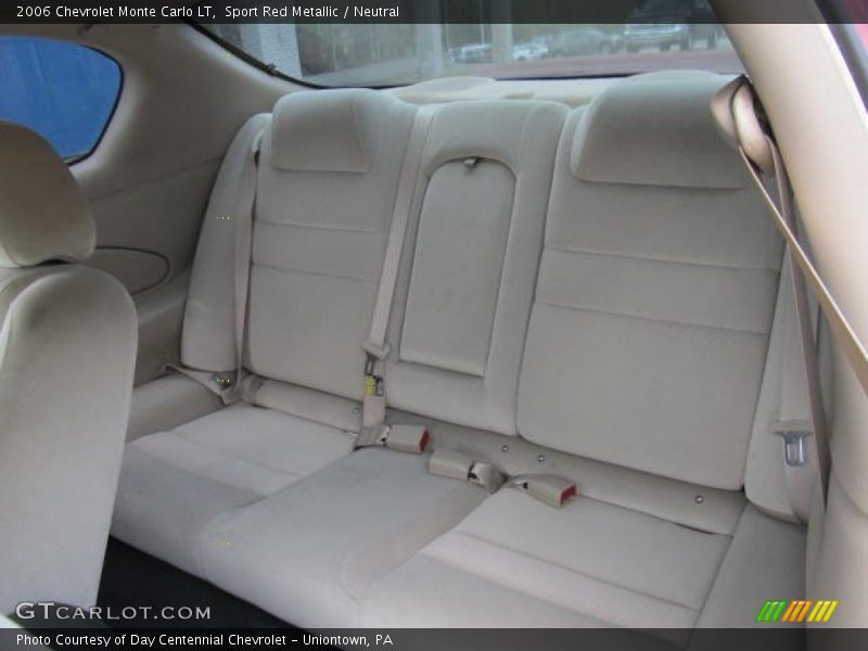 Rear Seat of 2006 Monte Carlo LT