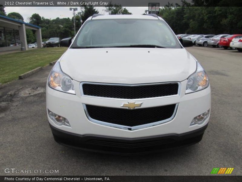 White / Dark Gray/Light Gray 2012 Chevrolet Traverse LS
