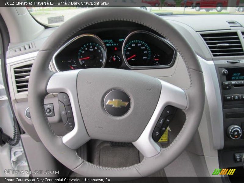 White / Dark Gray/Light Gray 2012 Chevrolet Traverse LS