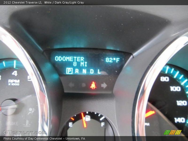 White / Dark Gray/Light Gray 2012 Chevrolet Traverse LS