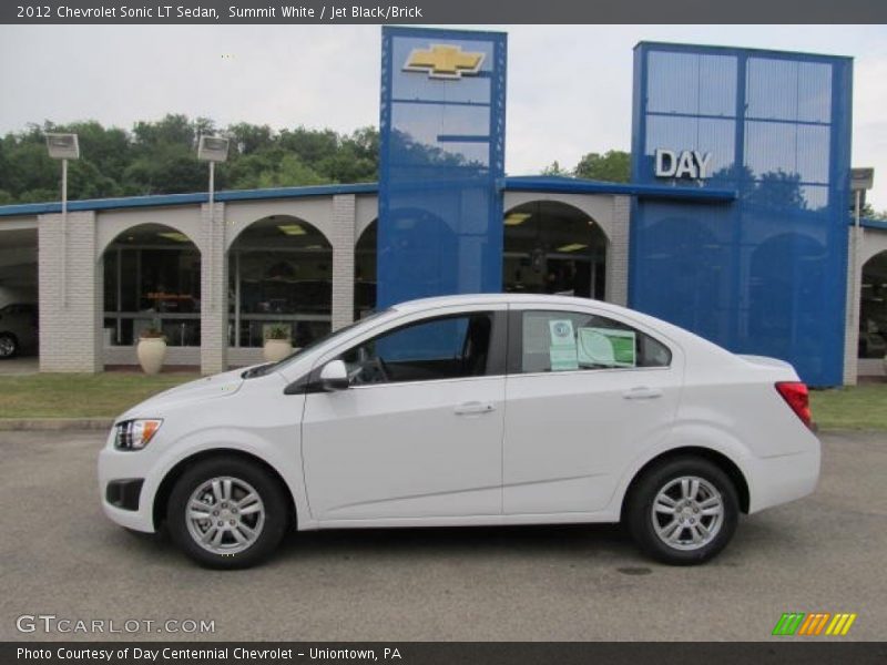 Summit White / Jet Black/Brick 2012 Chevrolet Sonic LT Sedan
