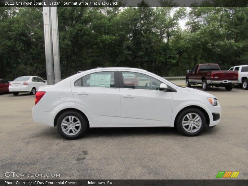 Summit White / Jet Black/Brick 2012 Chevrolet Sonic LT Sedan