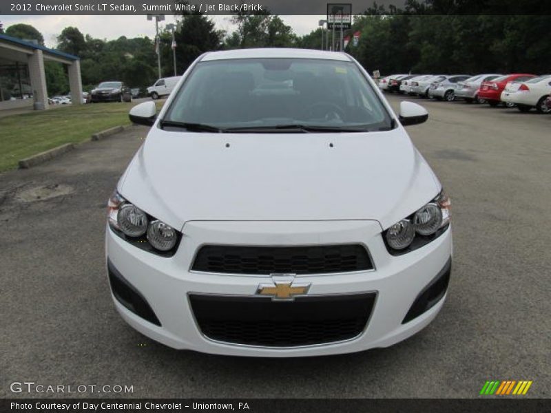 Summit White / Jet Black/Brick 2012 Chevrolet Sonic LT Sedan