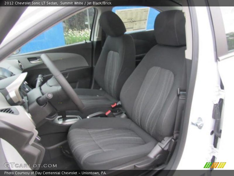 Summit White / Jet Black/Brick 2012 Chevrolet Sonic LT Sedan