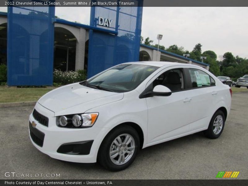 Summit White / Jet Black/Dark Titanium 2012 Chevrolet Sonic LS Sedan