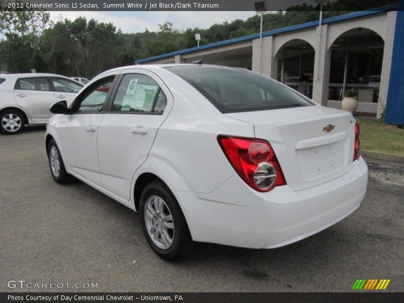Summit White / Jet Black/Dark Titanium 2012 Chevrolet Sonic LS Sedan