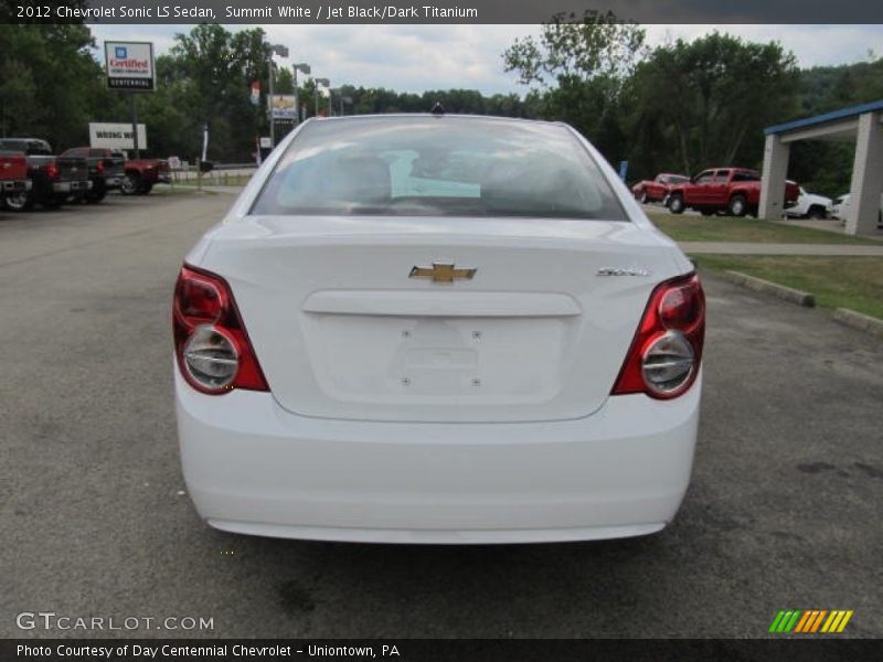 Summit White / Jet Black/Dark Titanium 2012 Chevrolet Sonic LS Sedan