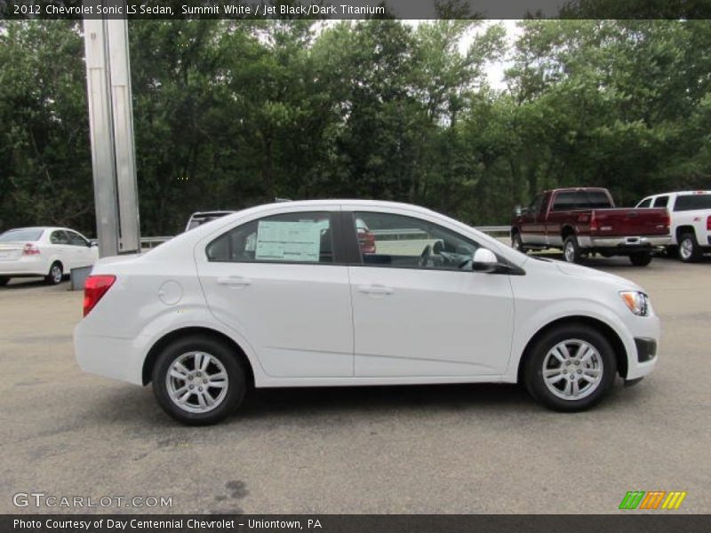 Summit White / Jet Black/Dark Titanium 2012 Chevrolet Sonic LS Sedan