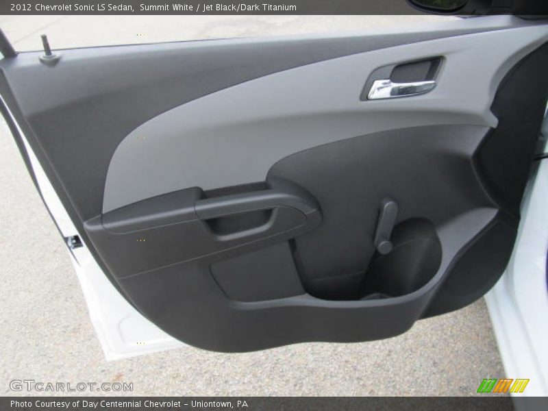 Summit White / Jet Black/Dark Titanium 2012 Chevrolet Sonic LS Sedan