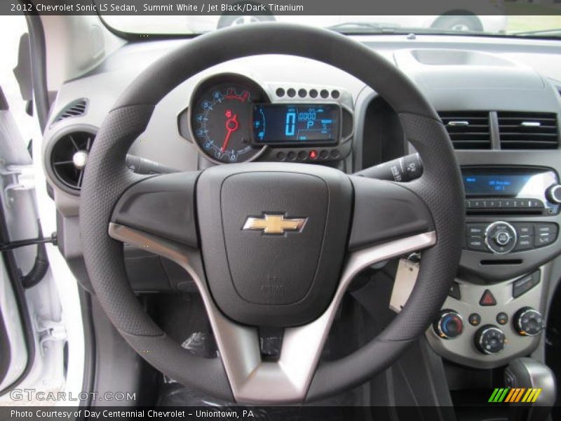 Summit White / Jet Black/Dark Titanium 2012 Chevrolet Sonic LS Sedan