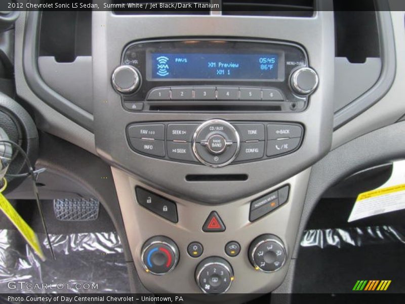 Summit White / Jet Black/Dark Titanium 2012 Chevrolet Sonic LS Sedan