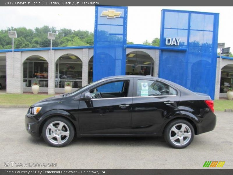 Black / Jet Black/Brick 2012 Chevrolet Sonic LTZ Sedan