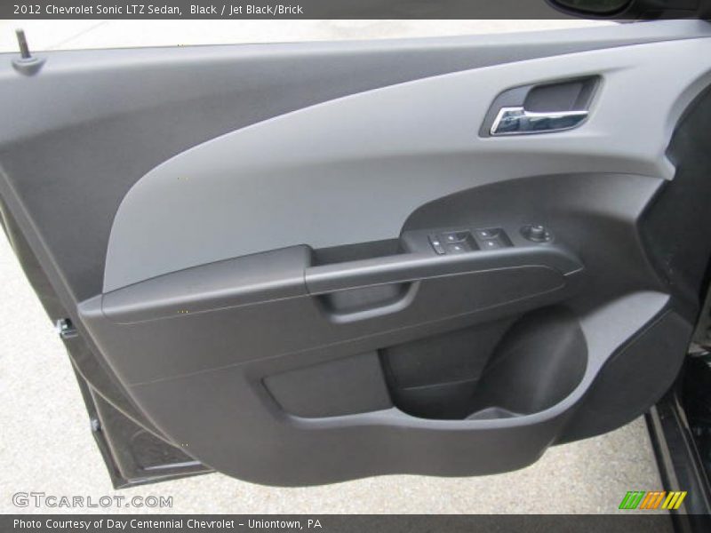 Black / Jet Black/Brick 2012 Chevrolet Sonic LTZ Sedan
