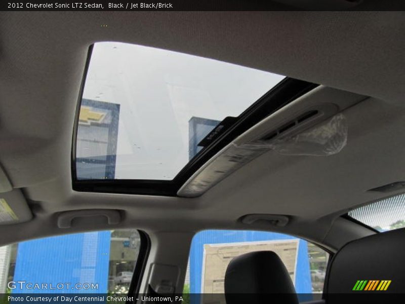 Black / Jet Black/Brick 2012 Chevrolet Sonic LTZ Sedan