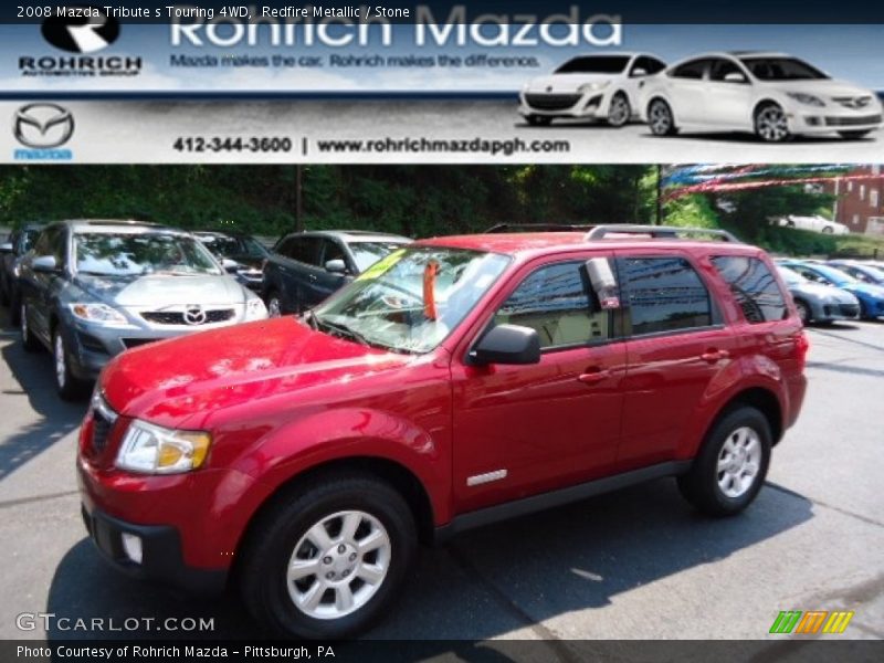 Redfire Metallic / Stone 2008 Mazda Tribute s Touring 4WD