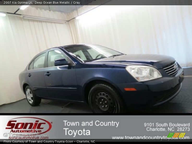 Deep Ocean Blue Metallic / Gray 2007 Kia Optima LX