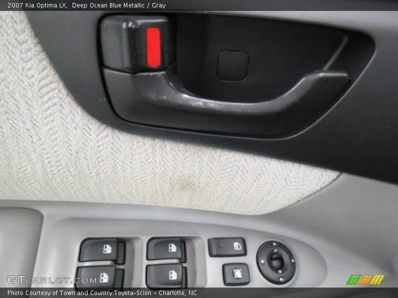 Deep Ocean Blue Metallic / Gray 2007 Kia Optima LX
