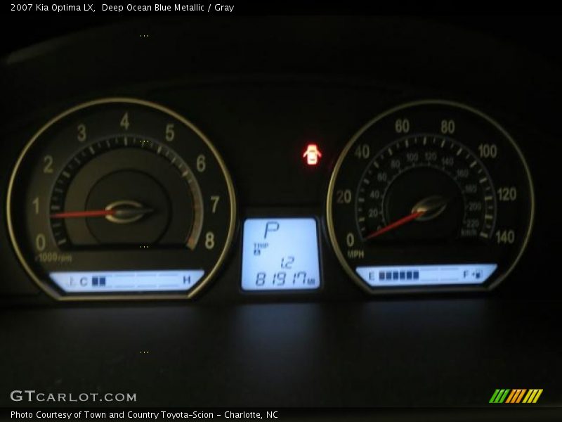 Deep Ocean Blue Metallic / Gray 2007 Kia Optima LX