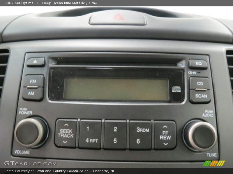 Deep Ocean Blue Metallic / Gray 2007 Kia Optima LX