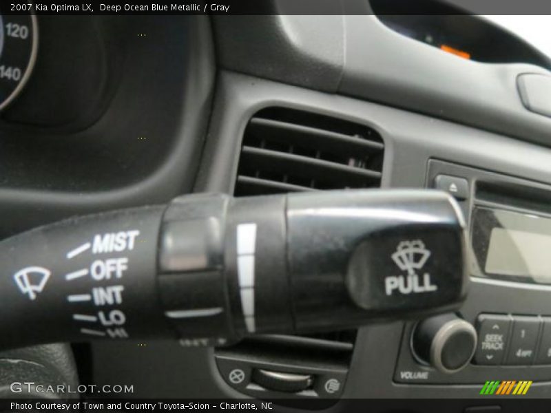 Deep Ocean Blue Metallic / Gray 2007 Kia Optima LX