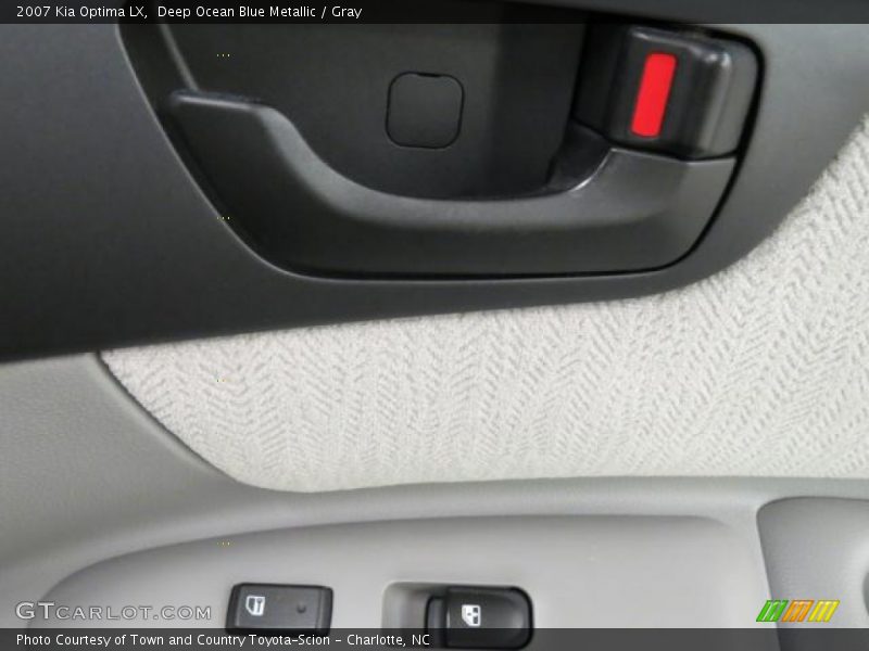 Deep Ocean Blue Metallic / Gray 2007 Kia Optima LX