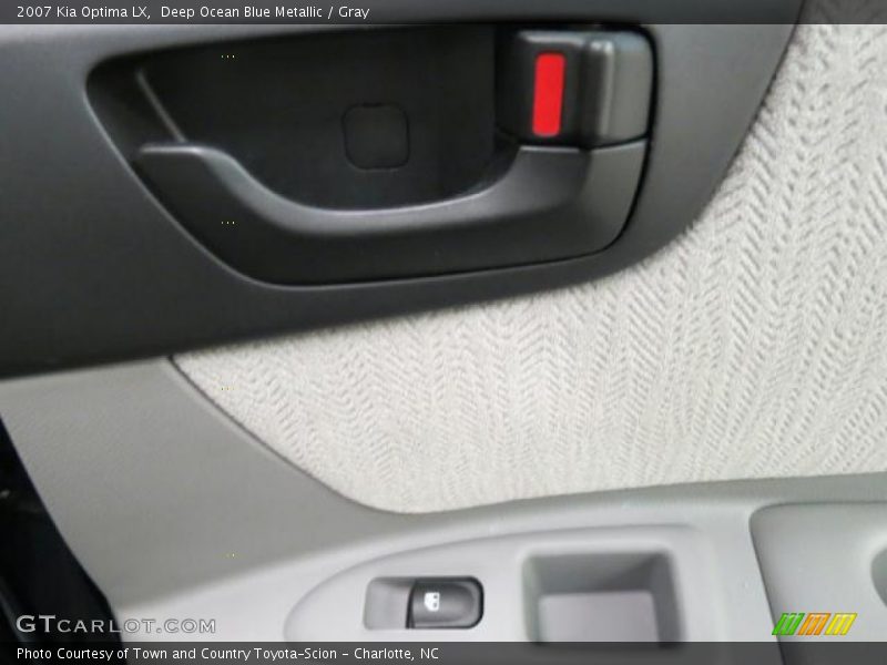 Deep Ocean Blue Metallic / Gray 2007 Kia Optima LX