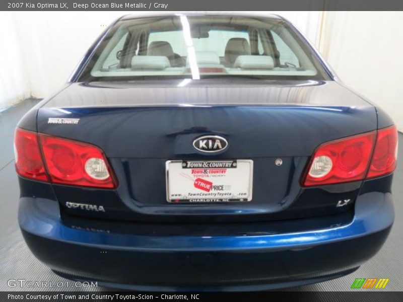 Deep Ocean Blue Metallic / Gray 2007 Kia Optima LX