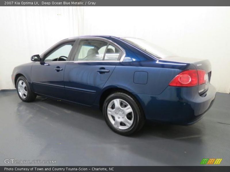 Deep Ocean Blue Metallic / Gray 2007 Kia Optima LX