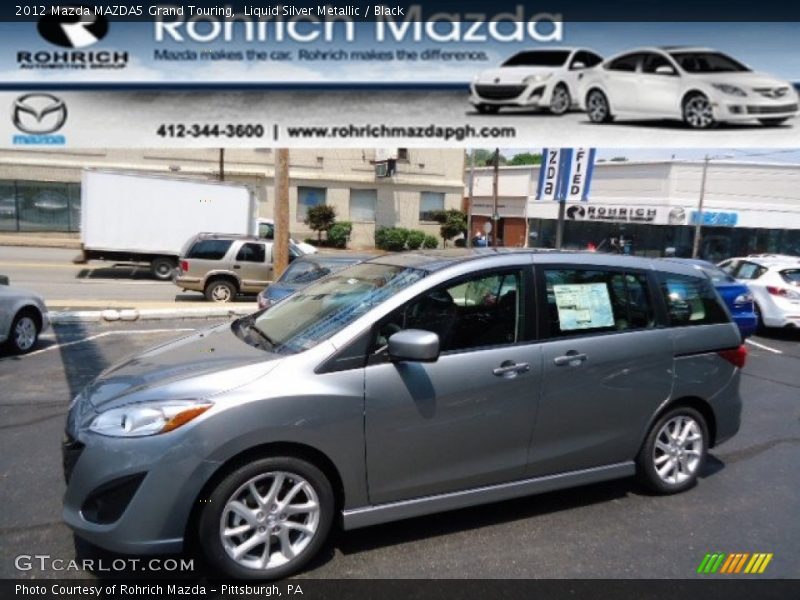 Liquid Silver Metallic / Black 2012 Mazda MAZDA5 Grand Touring