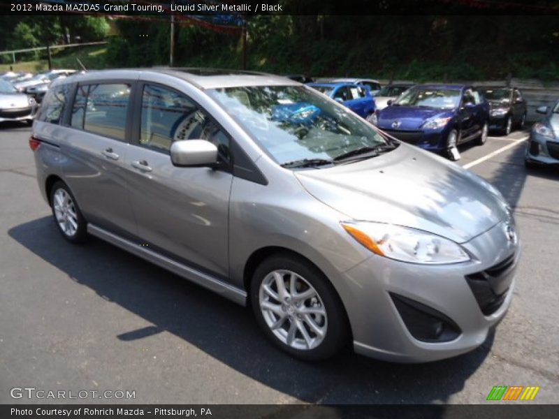 Liquid Silver Metallic / Black 2012 Mazda MAZDA5 Grand Touring