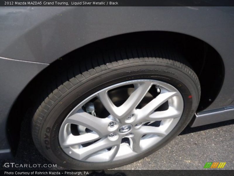 Liquid Silver Metallic / Black 2012 Mazda MAZDA5 Grand Touring