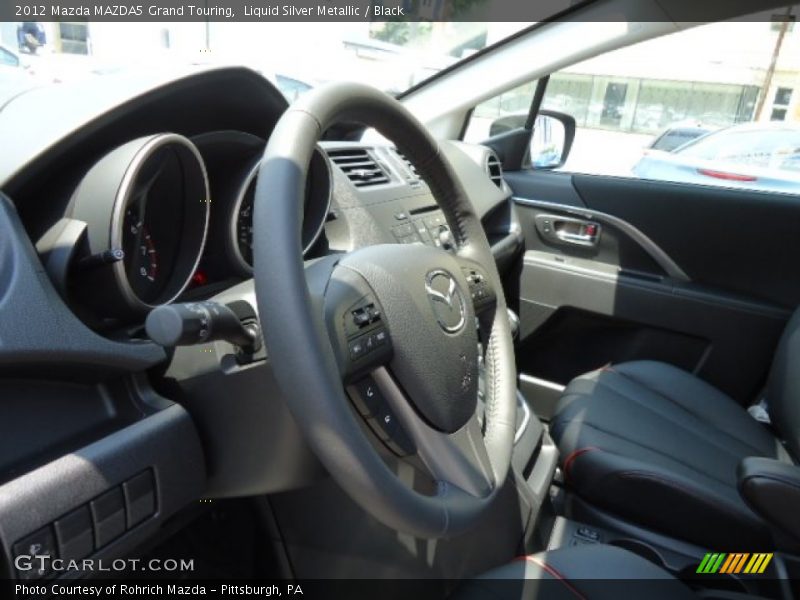 Liquid Silver Metallic / Black 2012 Mazda MAZDA5 Grand Touring