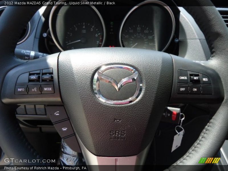 Liquid Silver Metallic / Black 2012 Mazda MAZDA5 Grand Touring