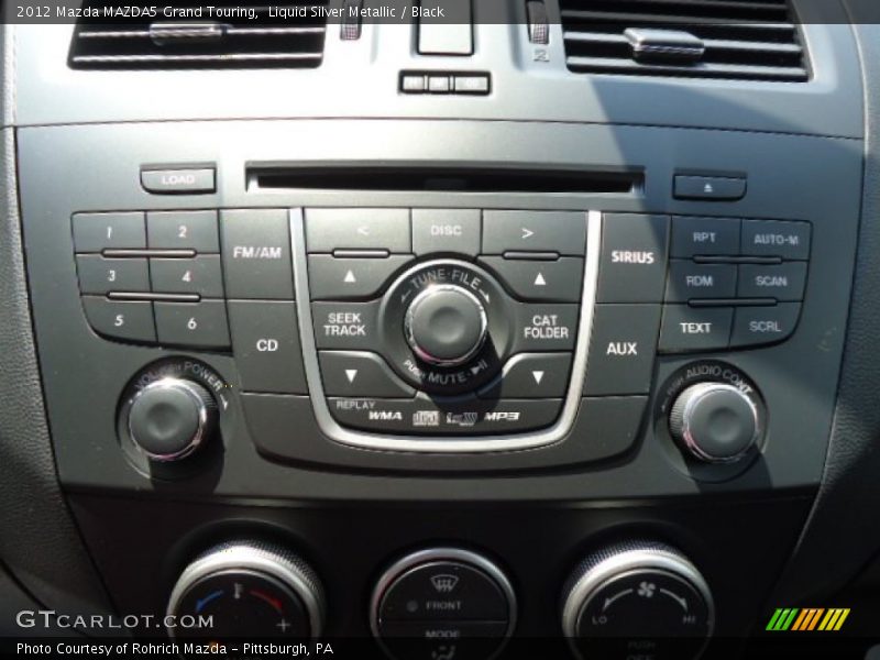 Liquid Silver Metallic / Black 2012 Mazda MAZDA5 Grand Touring