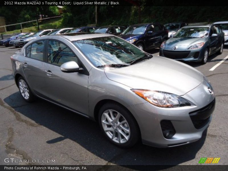 Liquid Silver Metallic / Black 2012 Mazda MAZDA3 s Touring 4 Door