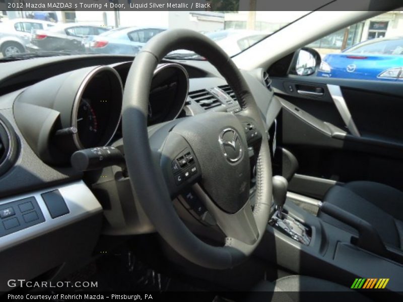 Liquid Silver Metallic / Black 2012 Mazda MAZDA3 s Touring 4 Door