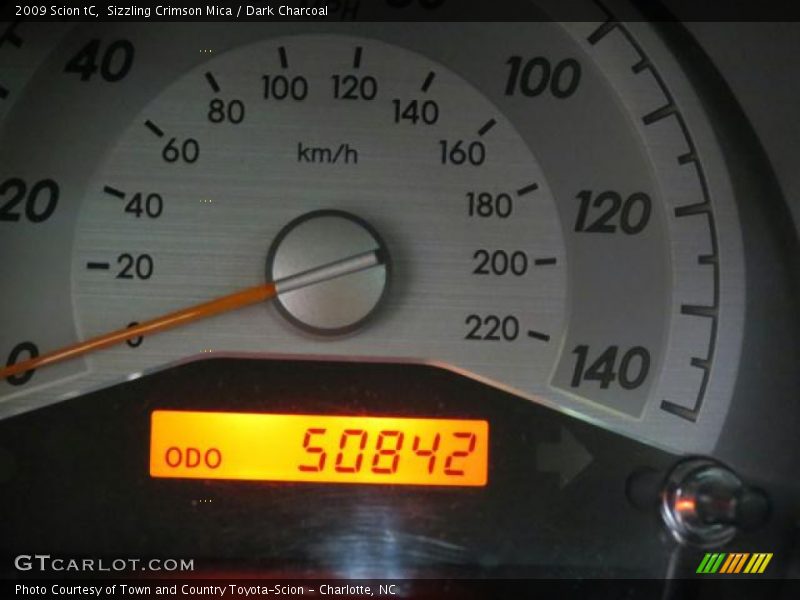 Sizzling Crimson Mica / Dark Charcoal 2009 Scion tC