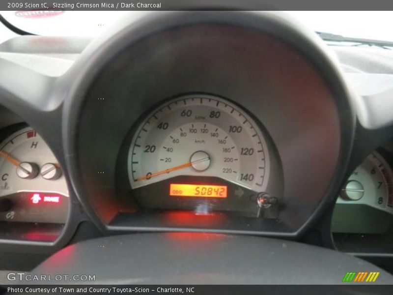 Sizzling Crimson Mica / Dark Charcoal 2009 Scion tC