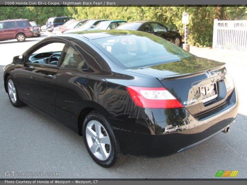 Nighthawk Black Pearl / Black 2008 Honda Civic EX-L Coupe