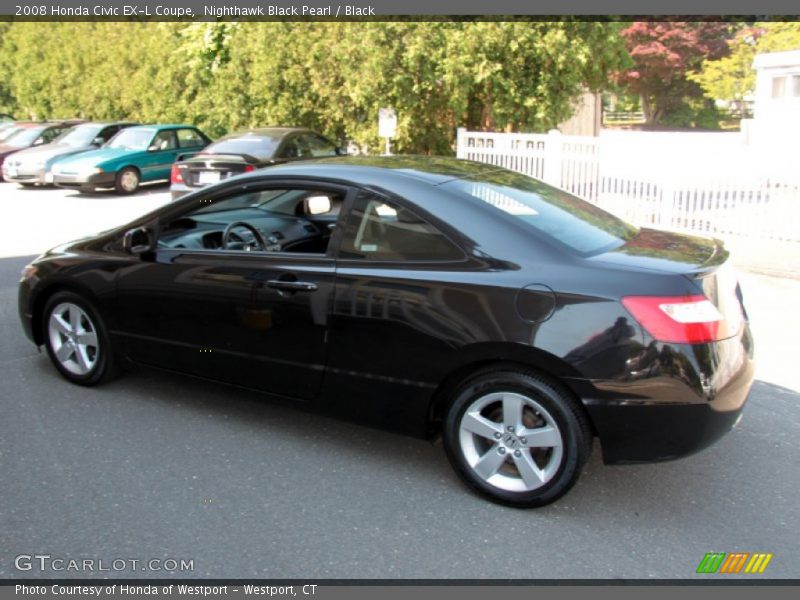 Nighthawk Black Pearl / Black 2008 Honda Civic EX-L Coupe