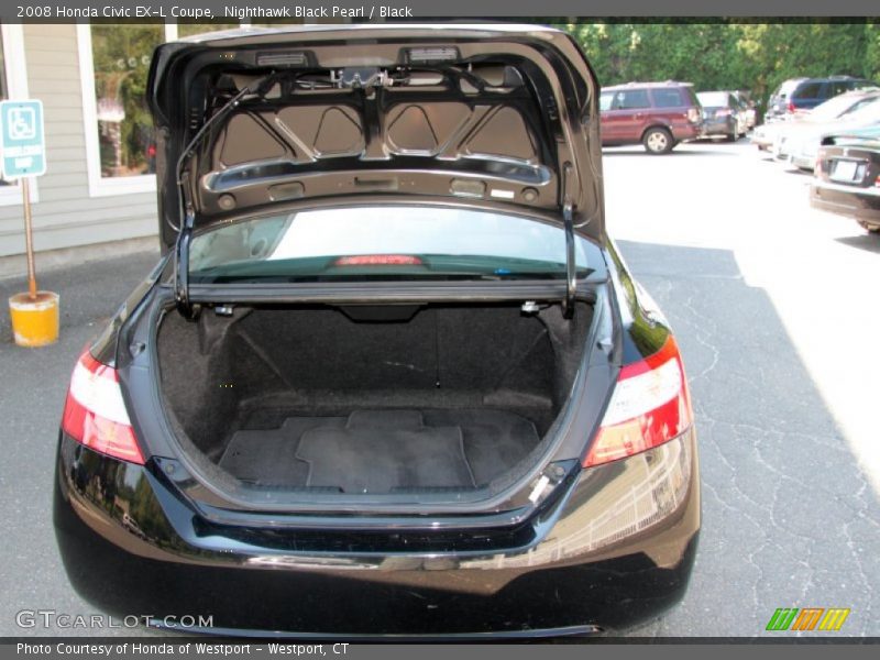 Nighthawk Black Pearl / Black 2008 Honda Civic EX-L Coupe