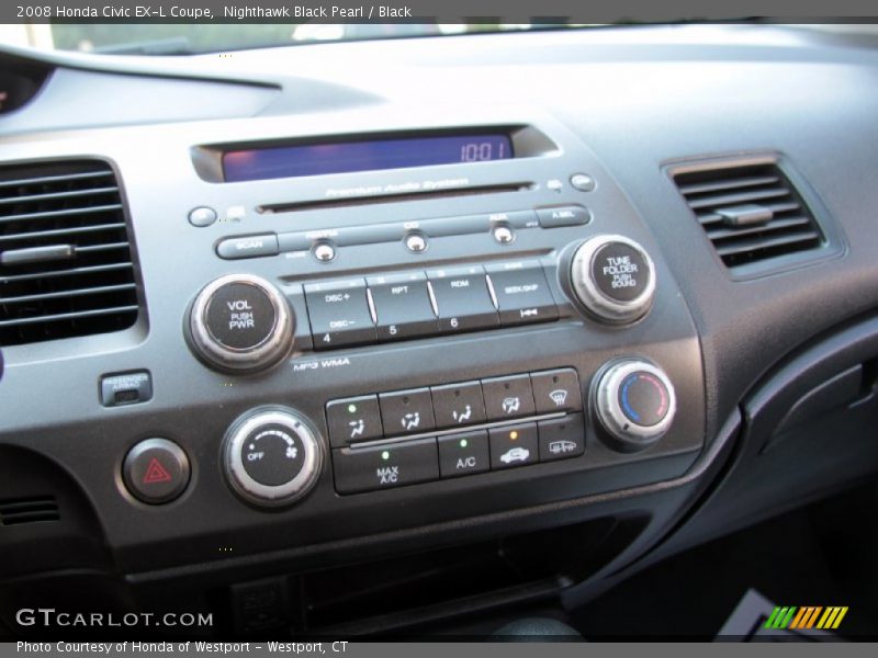 Nighthawk Black Pearl / Black 2008 Honda Civic EX-L Coupe