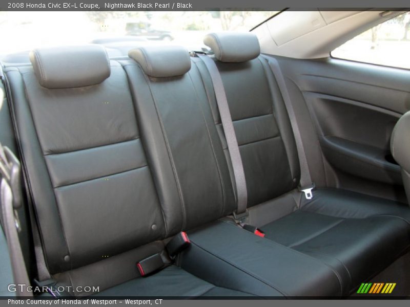 Nighthawk Black Pearl / Black 2008 Honda Civic EX-L Coupe
