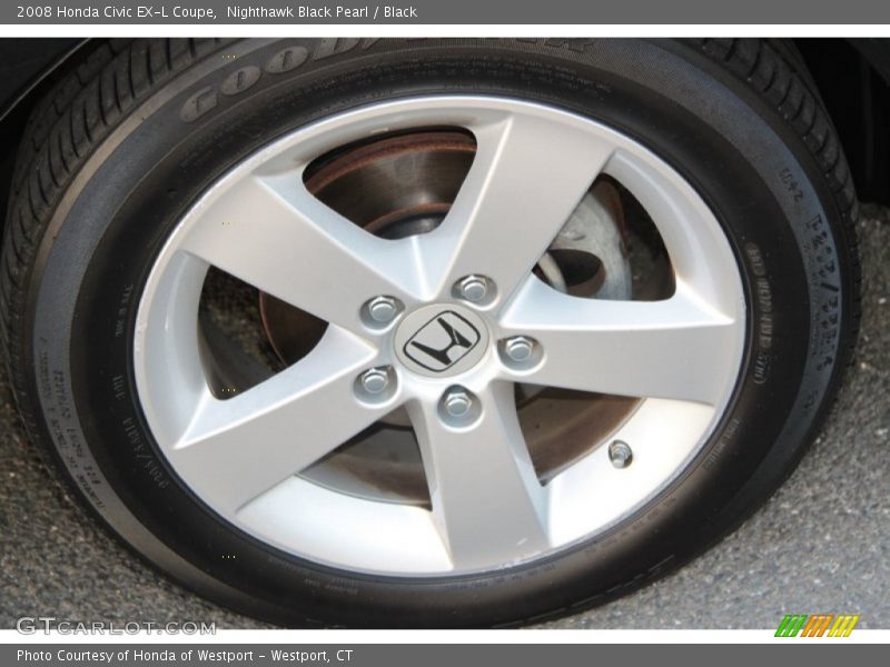 Nighthawk Black Pearl / Black 2008 Honda Civic EX-L Coupe