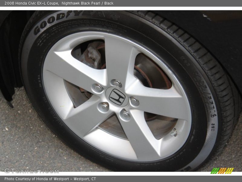 Nighthawk Black Pearl / Black 2008 Honda Civic EX-L Coupe